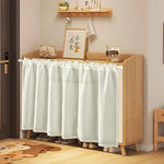 rideau blanc plissé semi transparent moderne extérieure tissu polyester cotonversible