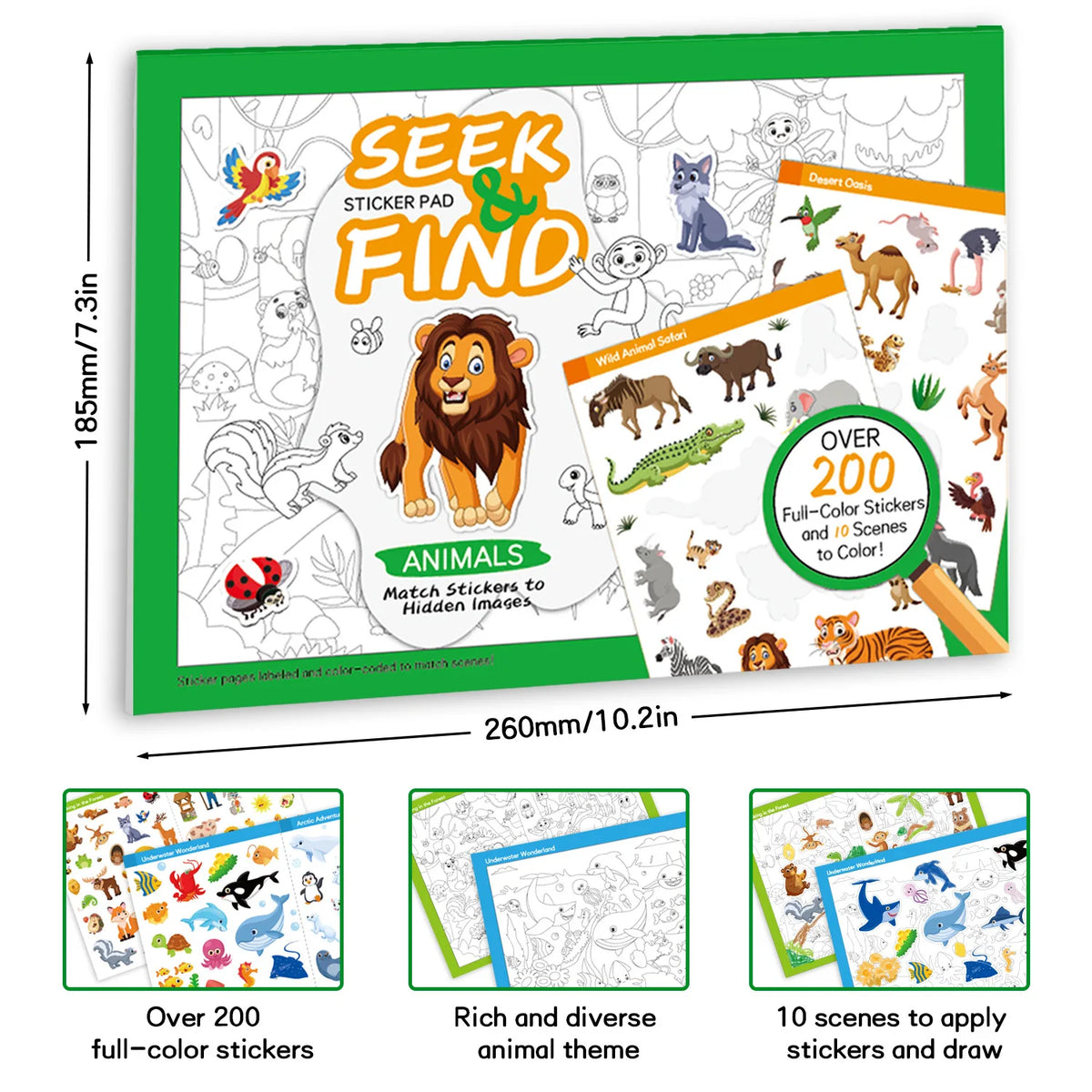 livre stickers coloriage animaux enfants ans activités diy recherches illustrationsscrição