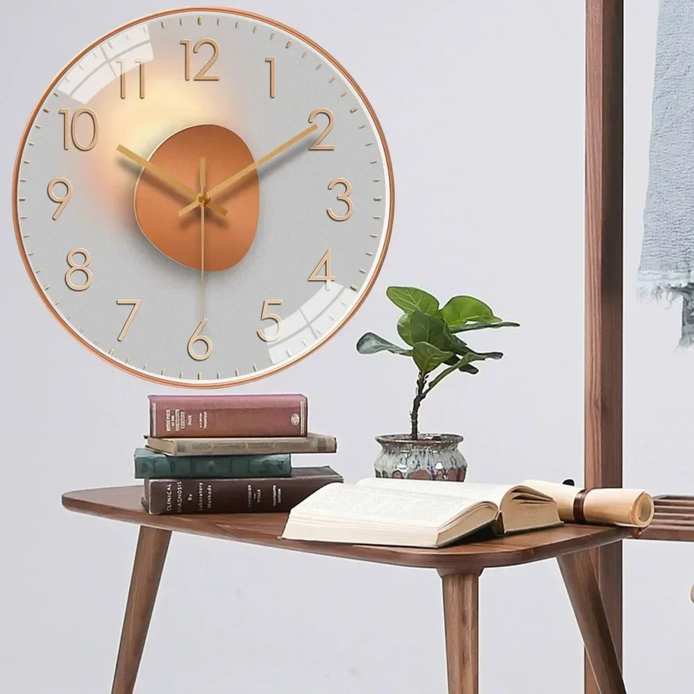 Horloge murale moderne en noir pour bureau ou cuisine