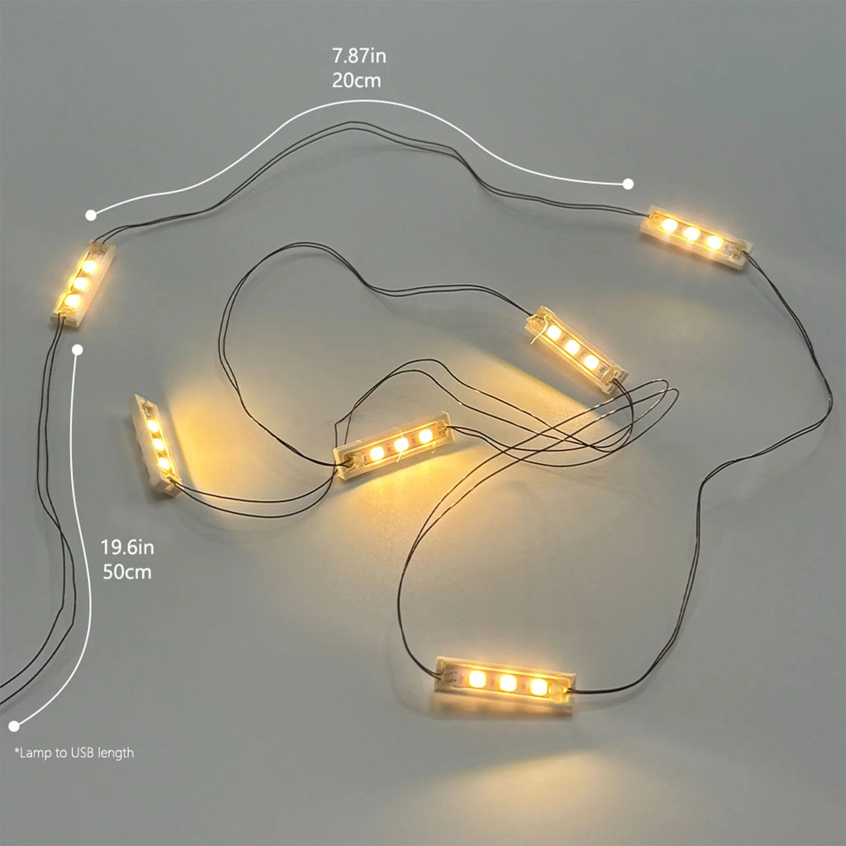 éclairage led kit lego blanc noir lumière chaude froide modules connecteurs usb câble fils