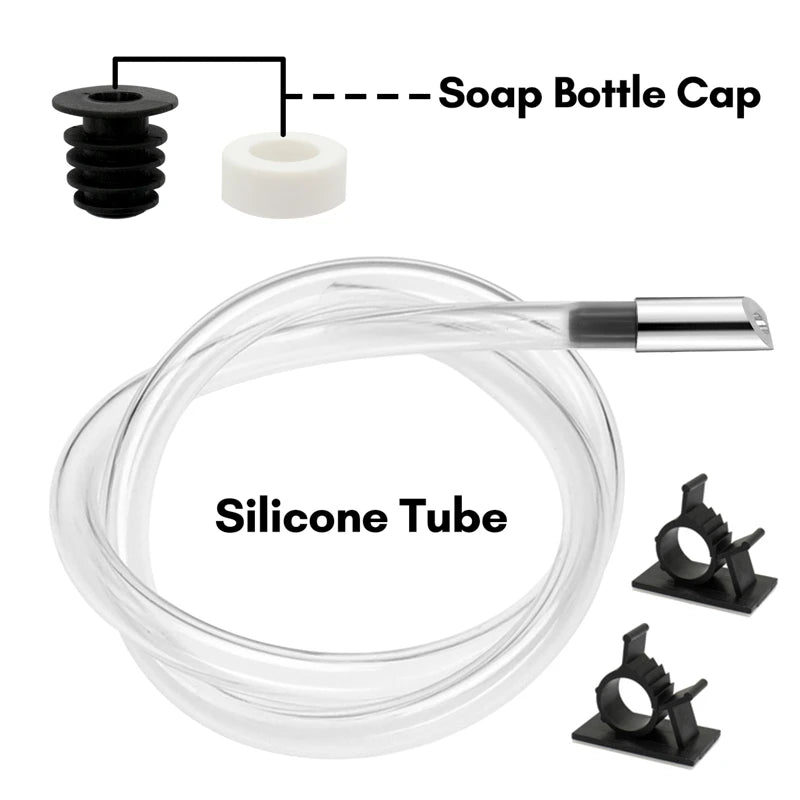 distributeur savon liquide or moderne acier inoxydable facile vis fixations kit extension évier