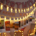 guirlande lumineuse led pinces photo 10 20 40 led multicolore noel decoration fenetre festif