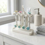 rangement brosses dents électriques blanc noir architectural moderne minimaliste drainage