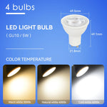 ampoules led gu10 blanc chaud sans scintillement 5w moderne ac85265v