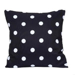 coussins décoratifs vert clair noir points blancs moderne 45cm 45cm polyester coton