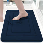 tapis bain gris moderne doux antidérapant polyester géométrique respectueux l'environnement salon entrée chambre