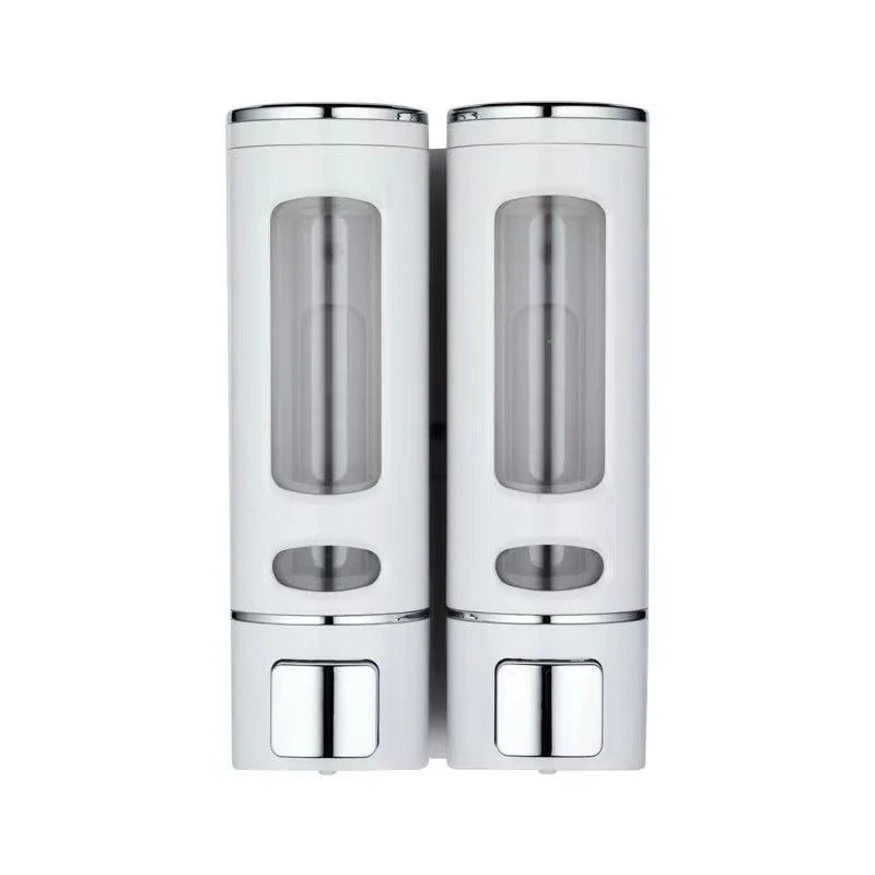 distributeur savon liquide noir or blanc moderne fixation murale bouton pression fenêtre niveau liquide