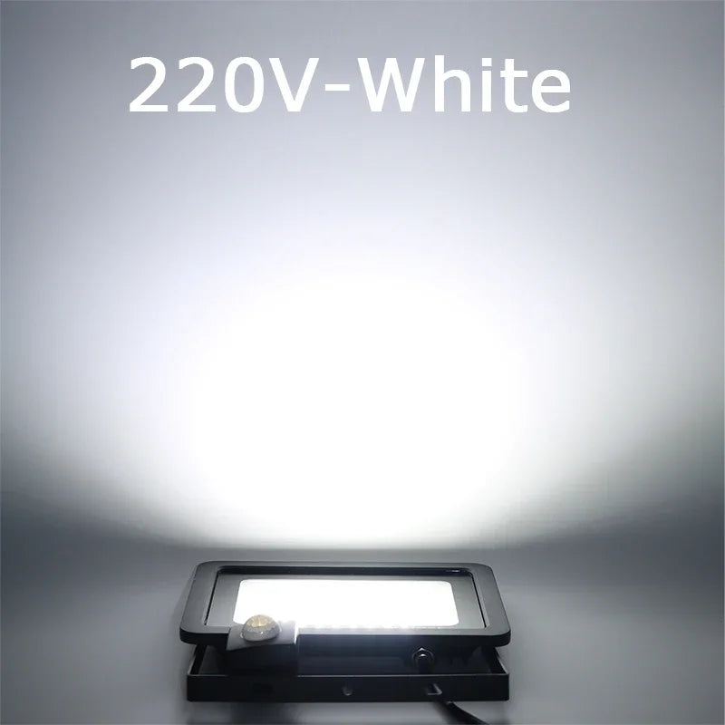 projecteur led 50w ip66 noir moderne capteur pir réglable 220v 110v