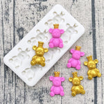 moule silicone ours coeurs décoration gâteau fondant sugarcraft résine cupcakes cartoonaire respectueux environnement