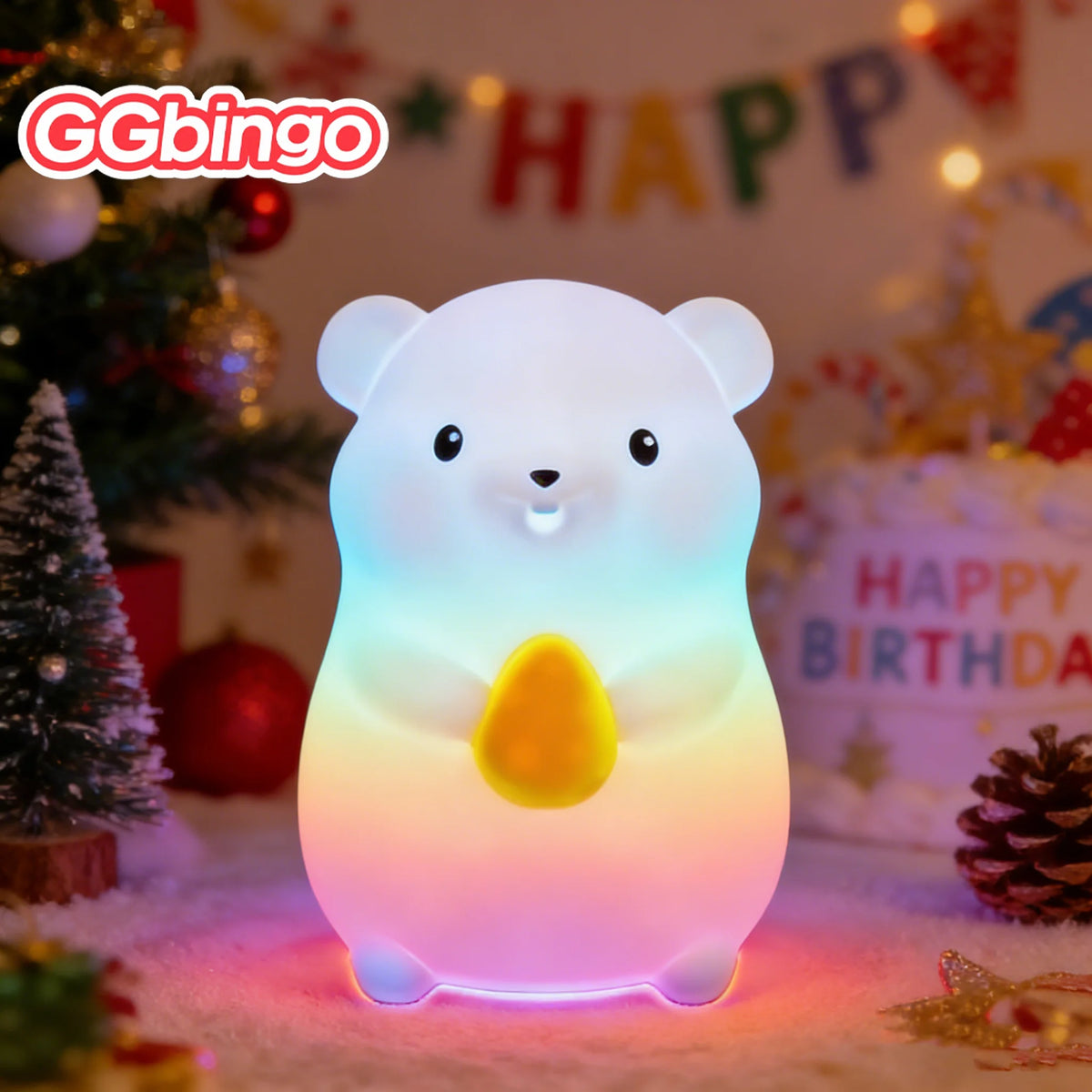 veilleuse led animaux cartoon multicolore réglable tactile table chevet