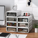 boîtes rangement transparentes modernes réutilisables blancs tiroirs anti poussière articles divers grande petite