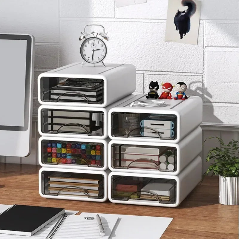 boîtes rangement transparentes modernes réutilisables blancs tiroirs anti poussière articles divers grande petite