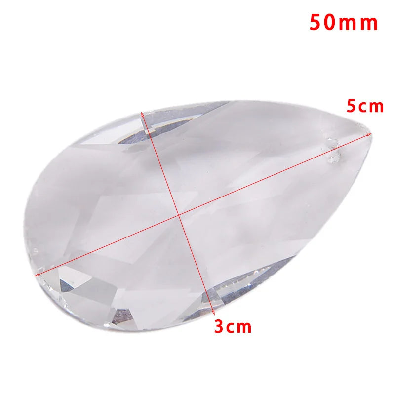 pendants cristal goutte facettes transparents modernes 38mm 50mm 63mm 76mm