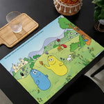 tapis multicolore dessins animés personnages cartoon table maison isolation thermique plats occidentaux