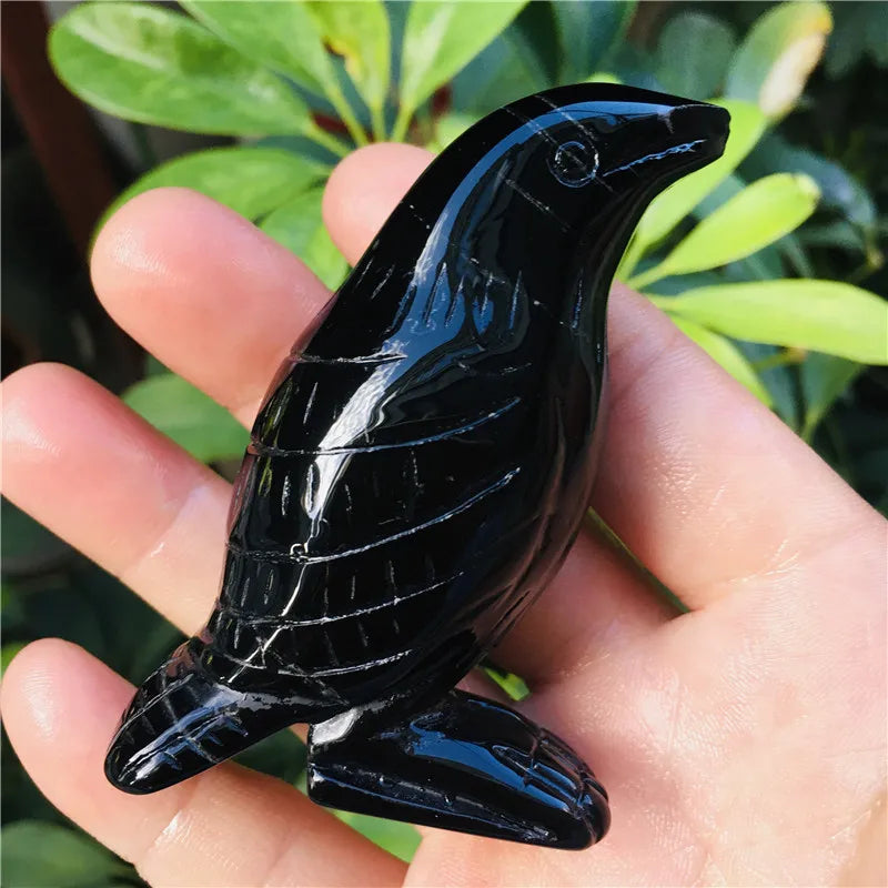 statue oiseau noir texture plumes réaliste sculpture artisanale feng shuiintérieur mystère sophistication objet dart