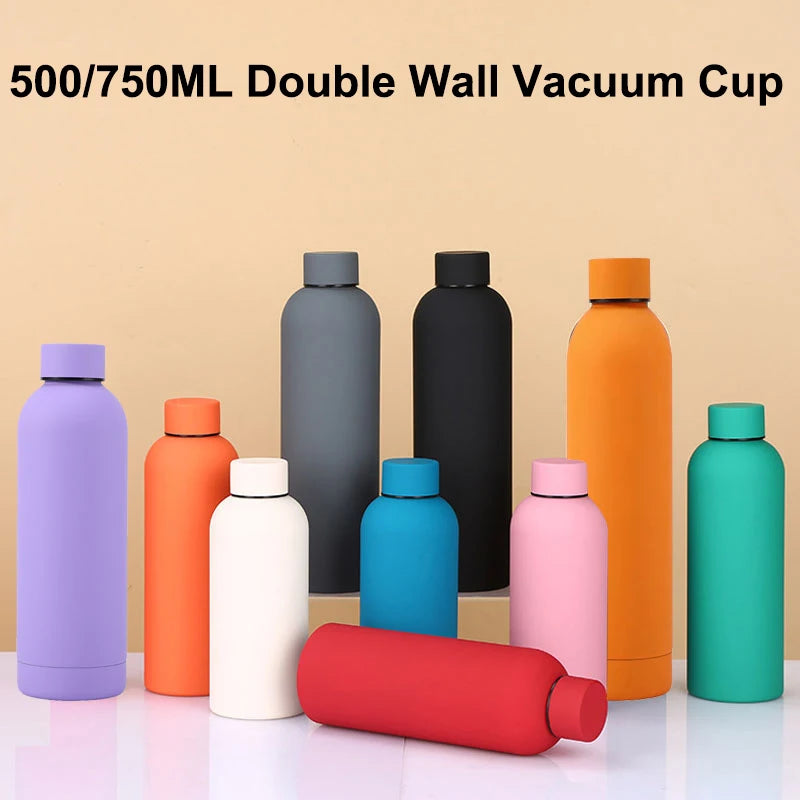 bouteille isotherme acier inoxydable sport moderne bouchon garder boisson chaud froid