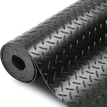 tapis sol noir diamanté moderne résistant corrosion garage salle sport 100x180cm
