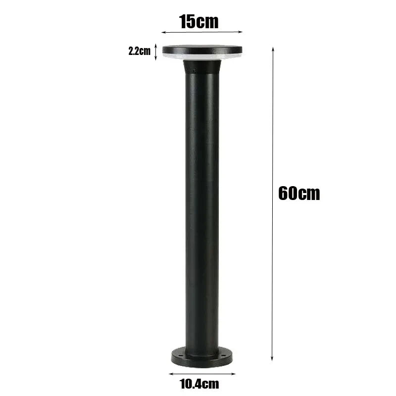 lampe solaire moderne gris métallisé waterproof ip65 éclairage extérieur gazon parc villa led 85