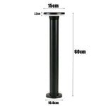 lampe solaire moderne gris métallisé waterproof ip65 éclairage extérieur gazon parc villa led 85