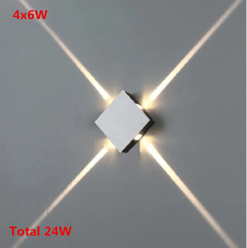 applique murale led moderne blanc noir fixee mur contemporaine carrée sources lumineuses