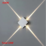 applique murale led moderne blanc noir fixee mur contemporaine carrée sources lumineuses