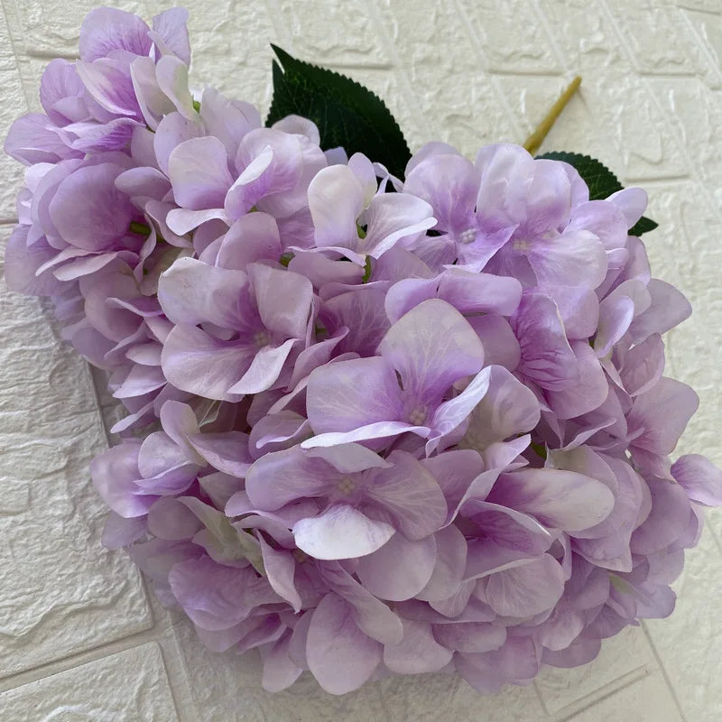 bouquet artificiel hortensias soie bleu blanc rose naturel décoration maison extérieur