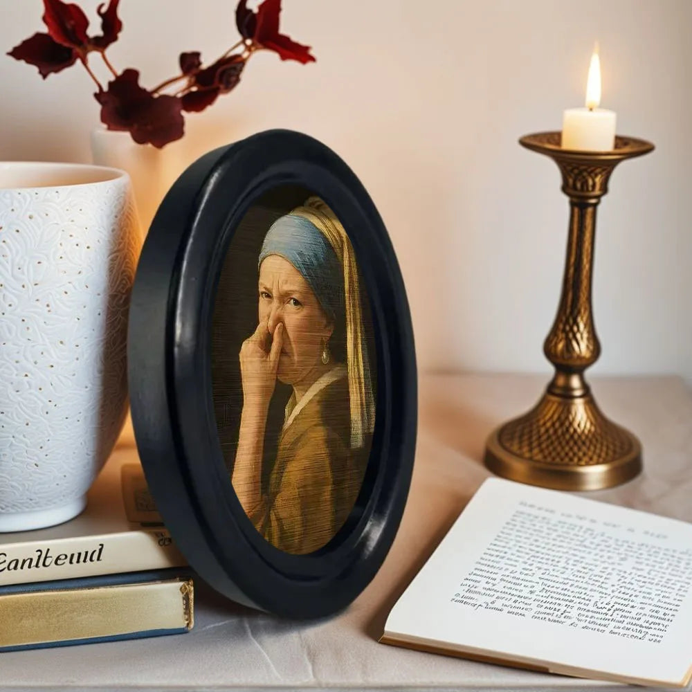 décoration murale classique cadre noir peinture reproduit ancien chambre erotique miniature