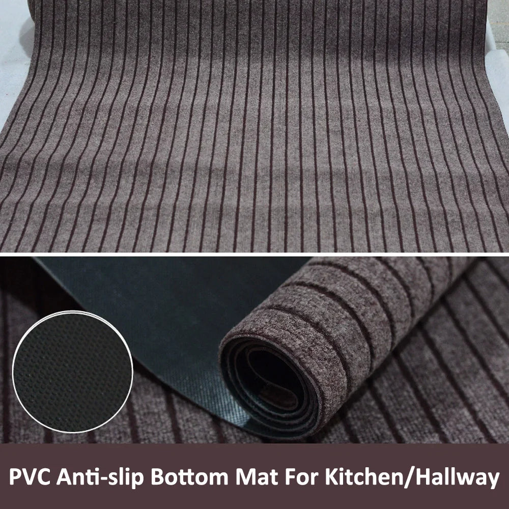 tapis anti dérapant moderne gris foncé rayures horizontales imperméable extérieur buanderie porte sol
