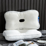 oreiller concave décoration literie coton polyester géométrique moderne blanc sommeil