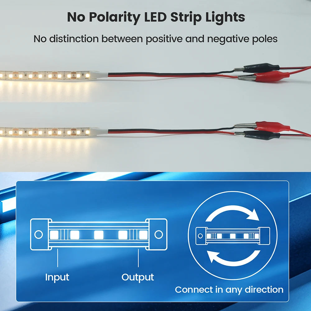 ruban led 24v 120led 5m 10m blanc doré gris moderne adhésif points lumineux uniformes