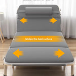 lit pliant gris moderne coussin tête poignées oxford cloth pliable autonomeextérieur camping sieste