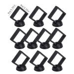 présentoir bijoux support carré plaque verre noir moderne bagues boucles doreilles