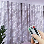 guirlande lumineuse led rideau décoration mariage noël usb télécommande blanc multicolore murale intérieure