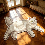 tapis sol antidérapant imperméable chats imprimé noir blanc gris animaux couloir exercice adultes