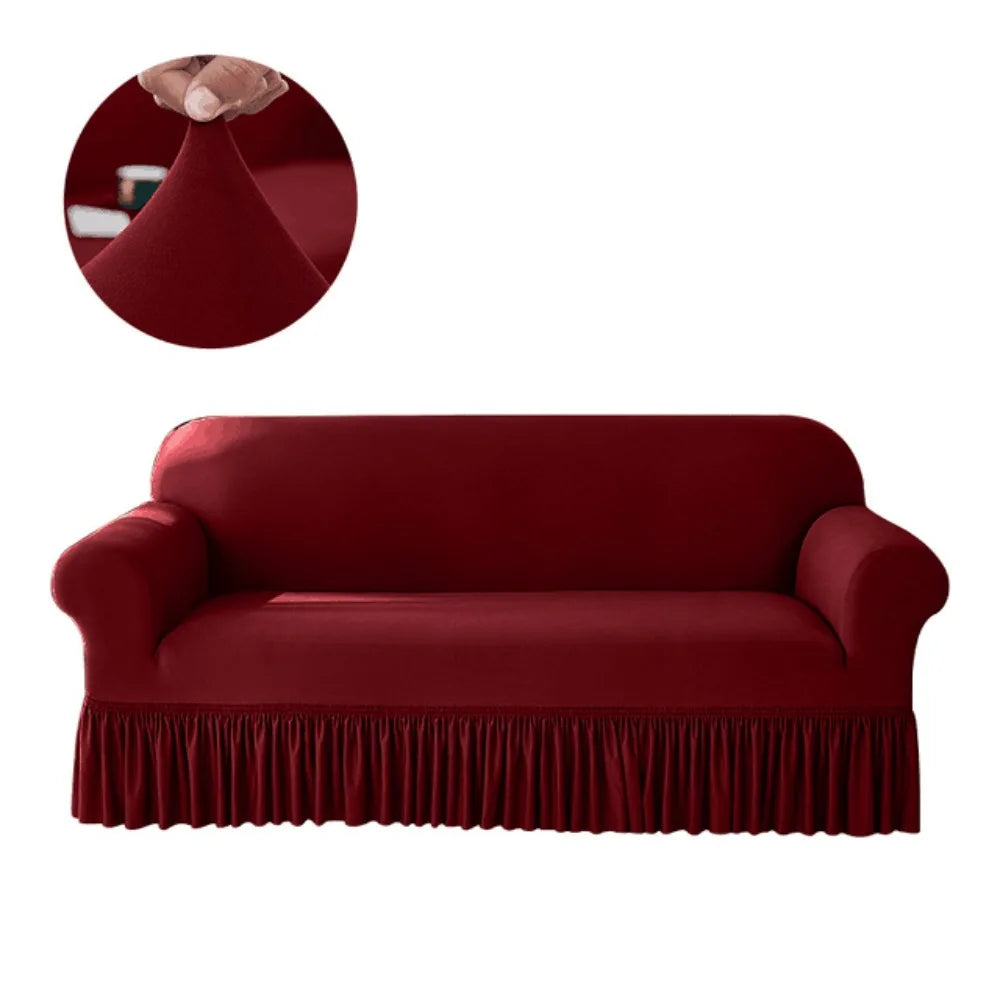 housse canapé extensible anti poussière moderne salon trois places couleur marron noir