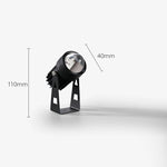 projecteur led extérieur 10w noir gris ip65 moderne tringle fixation lumière blanche froide verte