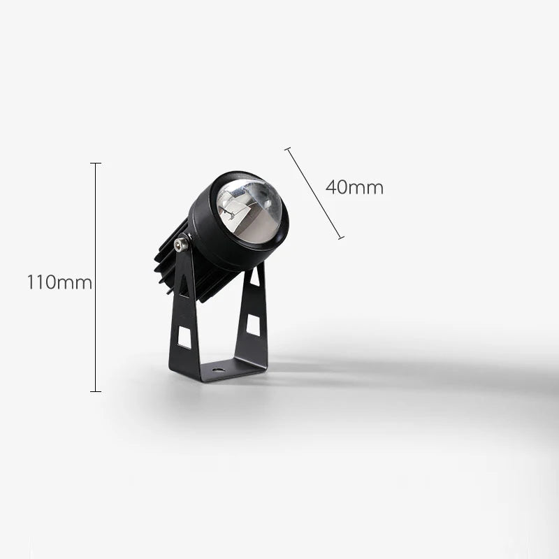 projecteur led extérieur 10w noir gris ip65 moderne tringle fixation lumière blanche froide verte