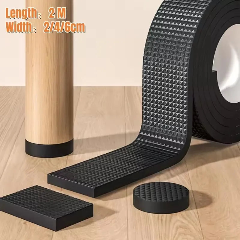 protections antidérapantes adhésives pieds meubles noires texturées triangles minimaliste chaises tables utilitaires