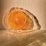 Set de table en forme de goutte de fruits orange fait main design irrégulier