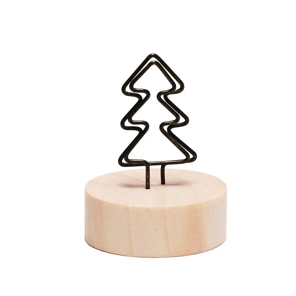 clips papier noir forme voiture oiseau étoile cœur minimaliste support bois