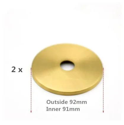 disques métalliques dorés lisses brillants modernes accessoires éclairage diy abat jour fixations invisibles trou