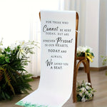 bannière mariage commémorative lettrage blanc vert bordure élégante clips decoration événement festive polyester