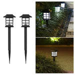 lampes solaires extérieures noires carreaux blancs moderne ip65 led jardin camping