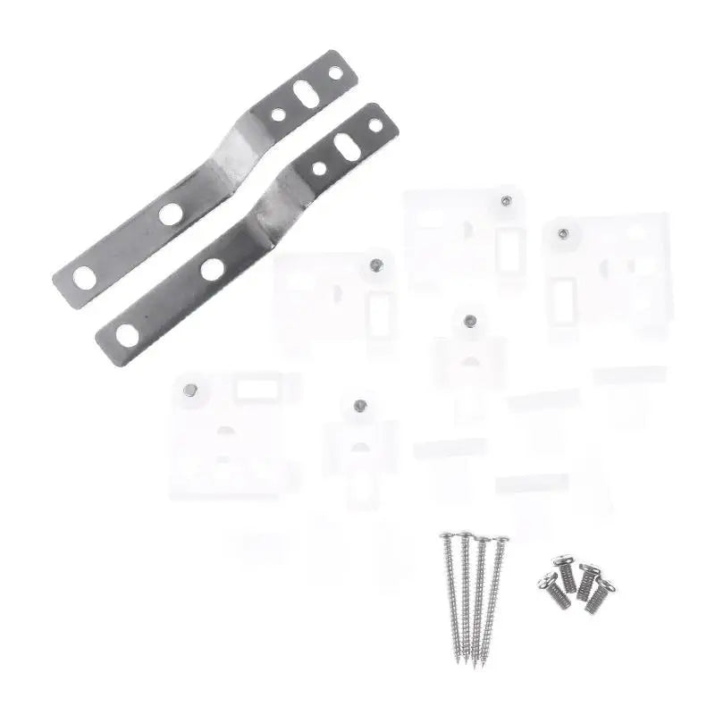 accessoires fixation rideau barres métalliques clips vis éclairage moderne extérieure fonctionnel blanc gris métallisé