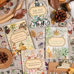 autocollants multicolores fleurs papillons scrapbooking vintage carnet notes diy étiquettes adhésives