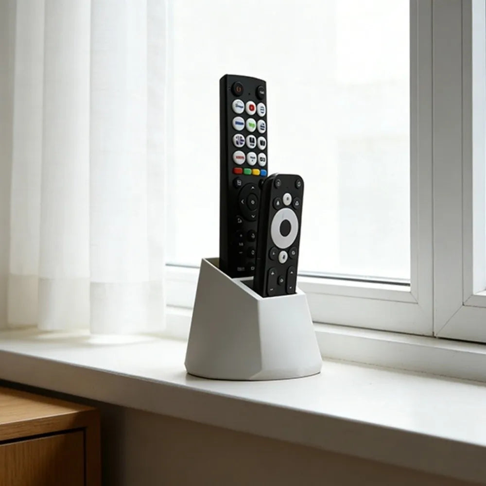 rangement télécommandes 3d impression noir blanc minimaliste moderne multifonctionnel plastique antidérapant maison