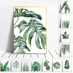 Affiche de plantes scandinave tableau mural moderne déco salon vert
