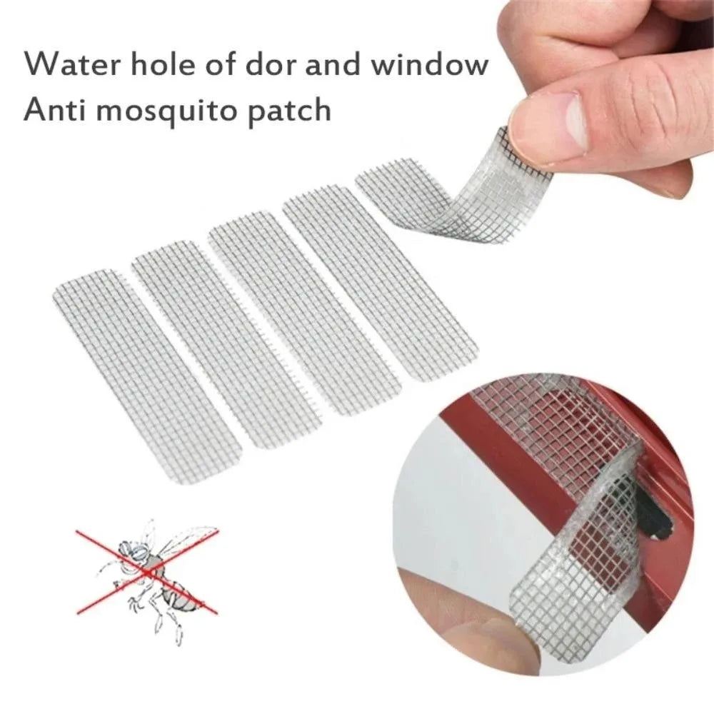 filet anti moustiques adhésif réparation trous fenêtre gris maille fine pratique