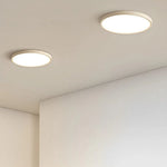 Kit luminaires LED ventilateur moderne blanc circulaire 18W opaquet vis fixation