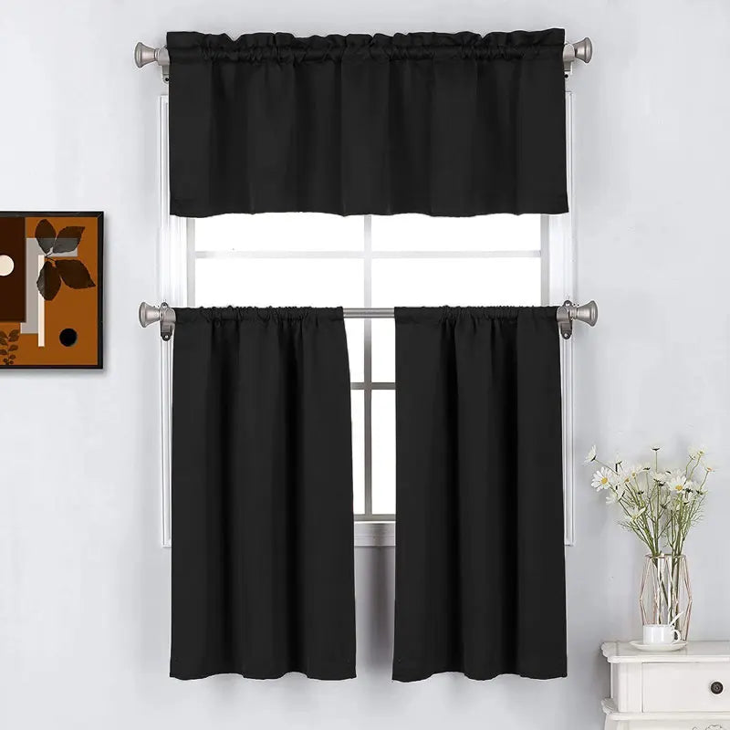 rideaux modernes uni noir gris clair beige marron foncé 100 polyester opaques maison